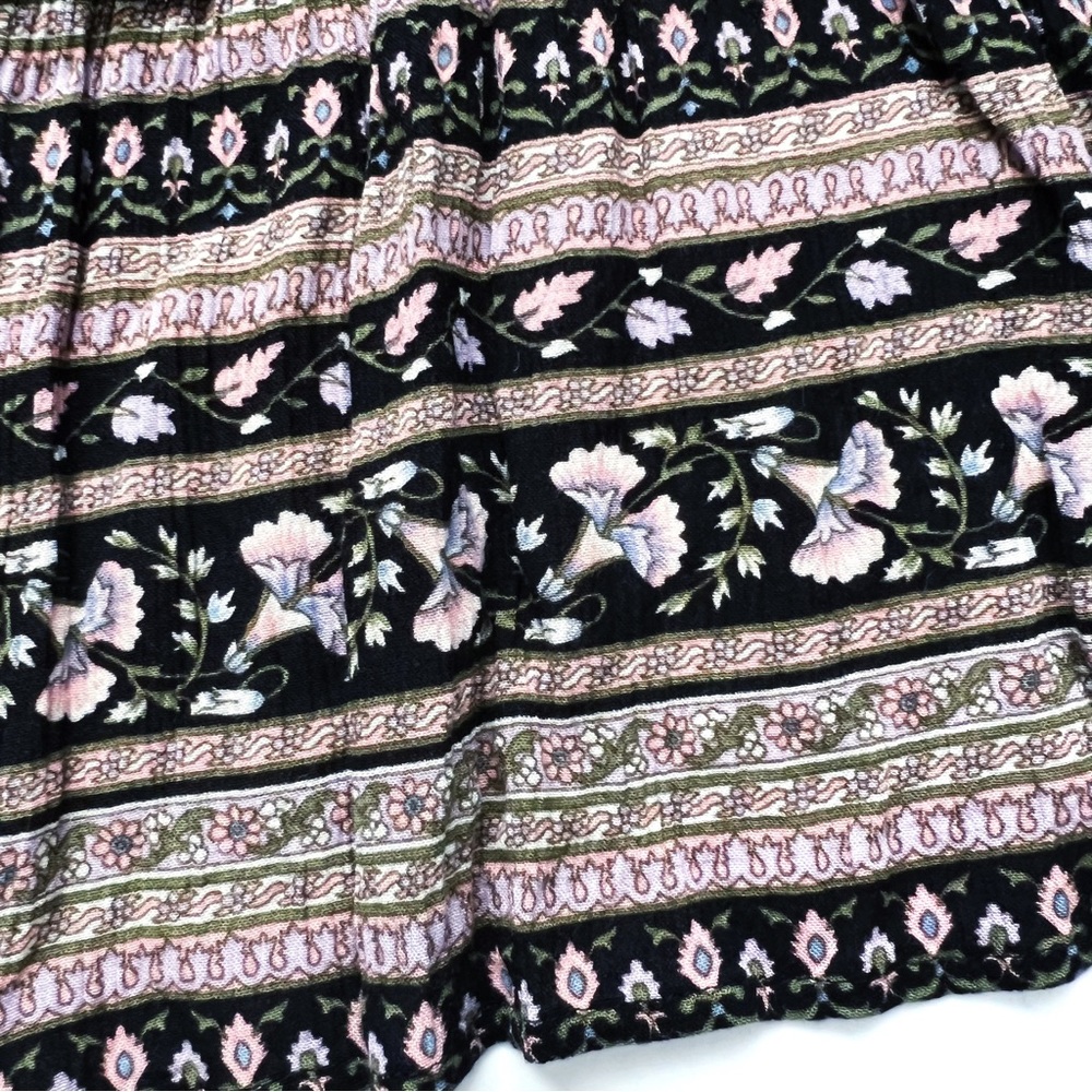 AMERICAN EAGLE OUTFITTERS AEO CUTOUT Floral Tunic Bell Sleeve Tiered Ruffled… - Picture 13 of 16